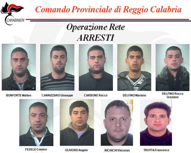 Sinopoli Gli Arrestati Dell Operazione Rete Dei Carabinieri