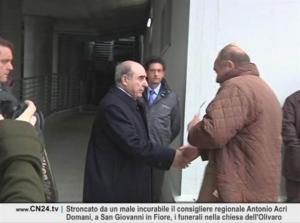 Agazio Loiero in visita alla camera ardente