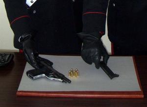 L'arma trovata dai carabinieri