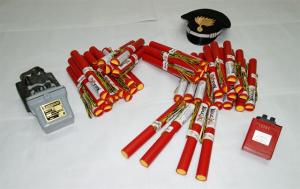 L'esplosivo trovato dai carabinieri