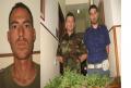 L'arrsetato Pasquale Romeo e le piantine sequestrate