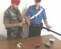 L'arma sequestrata e le munizioni
