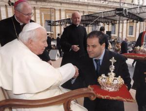 L'incontro con Papa Giovanni Paolo II nel 2002