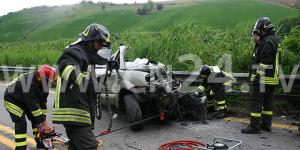 L'auto con a bordo le vittime