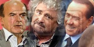 Bersani, Grillo e Berlusconi