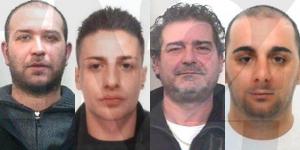 Cesare Vittorio Altomare (37 anni), Roberto Olibano Junior (22), Giovanni Pagliaro (49) e Salvatore Carbone (31)
