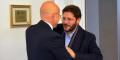 Il questore Renato Panvino (a sinistra) ed il procuratore Domenico Guarascio