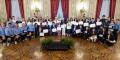 I 29 Alfieri della Repubblica durante la cerimonia al Quirinale