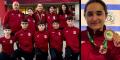 La squadra Fortitudo 1903 agli Open League, a destra Chiara Chirico col bronzo