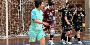 La T&T Royal Lamezia durante la gara con l'Atletico Foligno