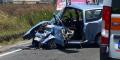 Una delle auto coinvolte (foto Cri)