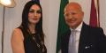 Maria Elena Senese, della Uil, ed il Questore Renato Panvino