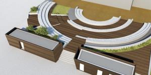 Il progetto dell'anfiteatro esterno allo "Scaramuzza"