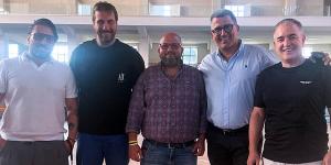 Da sinistra: Davide Durantini, team manager; Fabio Lorenzi, direttore sportivo; Gaetano Piro, vicepresidente; Claudio Carofiglio direttore generale; Marco Adamo dirigente sportivo