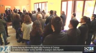 Donna Assunta Almirante ospite alla Provincia di Crotone