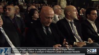 Giunto a Reggio Calabria l’ex segretario nazionale del Pd Walter Veltroni
