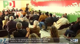 Crotone: il vice capogruppo del Pd in Senato arriva in città