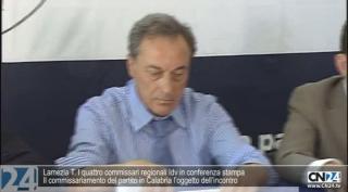 Lamezia T. I quattro commissari regionali Idv in conferenza stampa