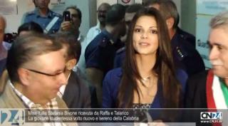 Miss Italia Stefania Bivone ricevuta da Raffa e Talarico