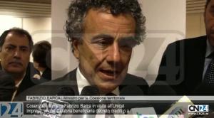 Sud: il Ministro Barca in visita all’Unical