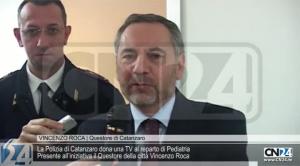 La Polizia di Catanzaro dona una TV al reparto di Pediatria