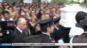 Sedicenne uccisa: in migliaia a Corigliano per i funerali