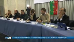 Il sindaco di Verona Flavio Tosi a Crotone, si è discusso del futuro delle Province