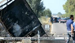 Incidente stradale a Bucchi, quattro i morti: donna deceduta in ospedale