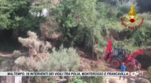 Maltempo. 18 interventi dei vigili tra Polia, Monterosso e Francavilla