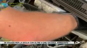 In viaggio per la Sicilia con oltre 4 chili di coca, arrestato “corriere” della droga