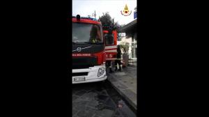 Vasto incendio in un negozio di articoli da pesca a Vibo Marina: Vvf in azione, morto un cane