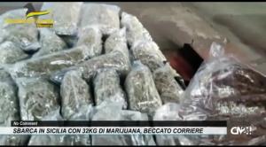Sbarca dalla Calabria in Sicilia con 32 chili di marijuana, corriere beccato agli imbarcaderi