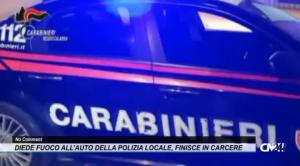 Diede fuoco all’auto della polizia locale, rintracciato ad Aosta finisce in carcere